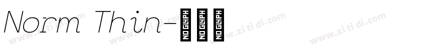 Norm Thin字体转换